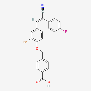 molecular formula C23H15BrFNO3 B5401715 4-({2-bromo-4-[2-cyano-2-(4-fluorophenyl)vinyl]phenoxy}methyl)benzoic acid 