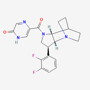 5-{[(2R*,3S*,6R*)-3-(2,3-difluorophenyl)-1,5-diazatricyclo[5.2.2.0~2,6~]undec-5-yl]carbonyl}-2-pyrazinol