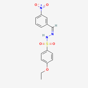 molecular formula C15H15N3O5S B5401748 4-ethoxy-N'-(3-nitrobenzylidene)benzenesulfonohydrazide 
