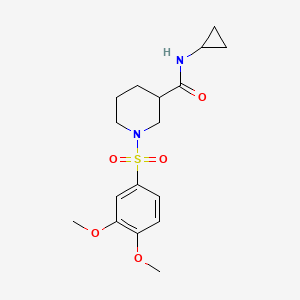 molecular formula C17H24N2O5S B5401749 N-cyclopropyl-1-[(3,4-dimethoxyphenyl)sulfonyl]-3-piperidinecarboxamide 