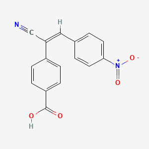 molecular formula C16H10N2O4 B5401754 4-[1-cyano-2-(4-nitrophenyl)vinyl]benzoic acid 