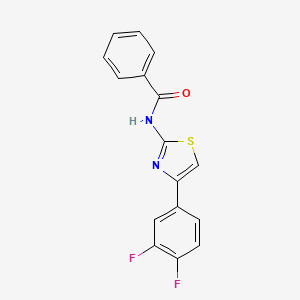 molecular formula C16H10F2N2OS B5401781 N-[4-(3,4-difluorophenyl)-1,3-thiazol-2-yl]benzamide 