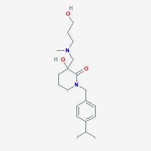 molecular formula C20H32N2O3 B5401801 3-hydroxy-3-{[(3-hydroxypropyl)(methyl)amino]methyl}-1-(4-isopropylbenzyl)piperidin-2-one 