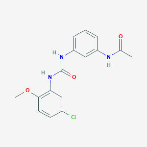 molecular formula C16H16ClN3O3 B5401805 N-[3-({[(5-chloro-2-methoxyphenyl)amino]carbonyl}amino)phenyl]acetamide 