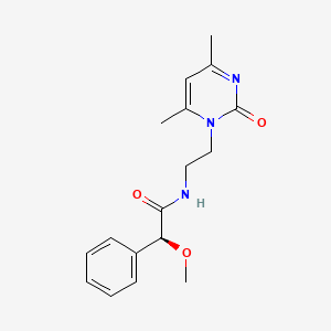 molecular formula C17H21N3O3 B5401826 (2S)-N-[2-(4,6-dimethyl-2-oxopyrimidin-1(2H)-yl)ethyl]-2-methoxy-2-phenylacetamide 