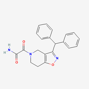 molecular formula C21H19N3O3 B5401829 2-[3-(diphenylmethyl)-6,7-dihydroisoxazolo[4,5-c]pyridin-5(4H)-yl]-2-oxoacetamide 