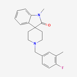 molecular formula C21H23FN2O B5401833 1'-(4-fluoro-3-methylbenzyl)-1-methylspiro[indole-3,4'-piperidin]-2(1H)-one 