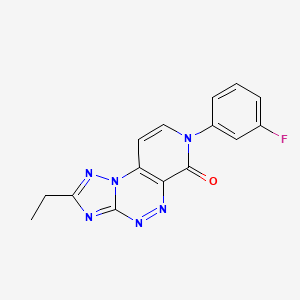 molecular formula C15H11FN6O B5401845 2-ethyl-7-(3-fluorophenyl)pyrido[4,3-e][1,2,4]triazolo[5,1-c][1,2,4]triazin-6(7H)-one 