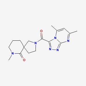 molecular formula C17H22N6O2 B5401847 2-[(5,7-dimethyl[1,2,4]triazolo[4,3-a]pyrimidin-3-yl)carbonyl]-7-methyl-2,7-diazaspiro[4.5]decan-6-one 