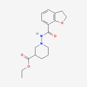 molecular formula C17H22N2O4 B5401850 ethyl 1-[(2,3-dihydro-1-benzofuran-7-ylcarbonyl)amino]piperidine-3-carboxylate 
