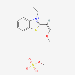 3-ethyl-2-(2-methoxy-1-propen-1-yl)-1,3-benzothiazol-3-ium methyl sulfate