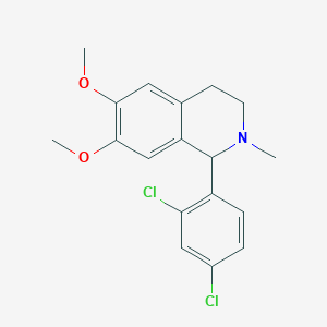 molecular formula C18H19Cl2NO2 B5401862 1-(2,4-dichlorophenyl)-6,7-dimethoxy-2-methyl-1,2,3,4-tetrahydroisoquinoline 