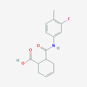 molecular formula C15H16FNO3 B5401896 6-{[(3-fluoro-4-methylphenyl)amino]carbonyl}-3-cyclohexene-1-carboxylic acid 