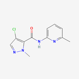 molecular formula C11H11ClN4O B5401898 4-chloro-1-methyl-N-(6-methyl-2-pyridinyl)-1H-pyrazole-5-carboxamide 