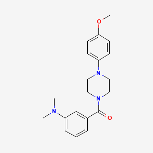 molecular formula C20H25N3O2 B5401904 (3-{[4-(4-methoxyphenyl)-1-piperazinyl]carbonyl}phenyl)dimethylamine 