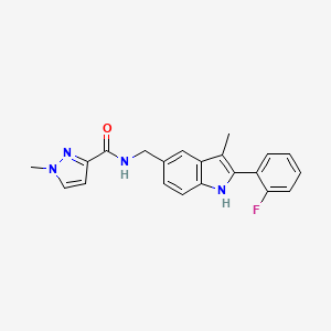 N-{[2-(2-fluorophenyl)-3-methyl-1H-indol-5-yl]methyl}-1-methyl-1H-pyrazole-3-carboxamide