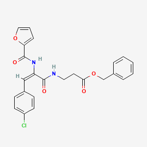 molecular formula C24H21ClN2O5 B5401930 benzyl N-[3-(4-chlorophenyl)-2-(2-furoylamino)acryloyl]-beta-alaninate 