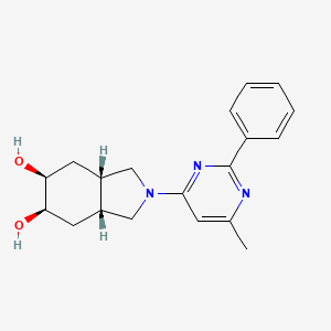 molecular formula C19H23N3O2 B5401935 (3aR*,5R*,6S*,7aS*)-2-(6-methyl-2-phenyl-4-pyrimidinyl)octahydro-1H-isoindole-5,6-diol 