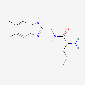 N~1~-[(5,6-dimethyl-1H-benzimidazol-2-yl)methyl]-D-leucinamide