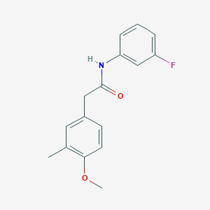 molecular formula C16H16FNO2 B5401949 N-(3-fluorophenyl)-2-(4-methoxy-3-methylphenyl)acetamide 