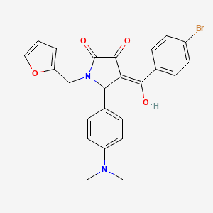molecular formula C24H21BrN2O4 B5401961 4-(4-bromobenzoyl)-5-[4-(dimethylamino)phenyl]-1-(2-furylmethyl)-3-hydroxy-1,5-dihydro-2H-pyrrol-2-one 
