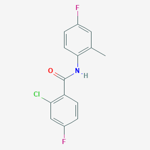 molecular formula C14H10ClF2NO B5401965 2-chloro-4-fluoro-N-(4-fluoro-2-methylphenyl)benzamide 