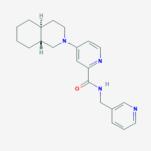 molecular formula C21H26N4O B5401971 4-[(4aS*,8aR*)-octahydro-2(1H)-isoquinolinyl]-N-(3-pyridinylmethyl)-2-pyridinecarboxamide 