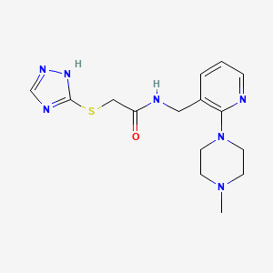 molecular formula C15H21N7OS B5401980 N-{[2-(4-methylpiperazin-1-yl)pyridin-3-yl]methyl}-2-(1H-1,2,4-triazol-3-ylthio)acetamide 