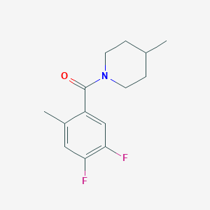 molecular formula C14H17F2NO B5402025 1-(4,5-difluoro-2-methylbenzoyl)-4-methylpiperidine 