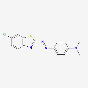 molecular formula C15H13ClN4S B5402056 4-[(6-chloro-1,3-benzothiazol-2-yl)diazenyl]-N,N-dimethylaniline 