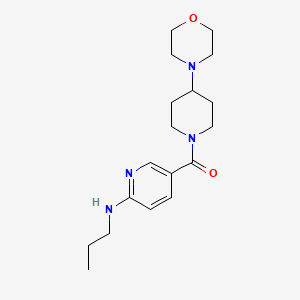 molecular formula C18H28N4O2 B5402069 5-[(4-morpholin-4-ylpiperidin-1-yl)carbonyl]-N-propylpyridin-2-amine 