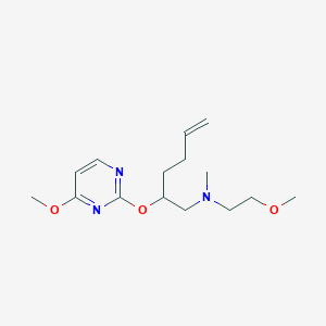 molecular formula C15H25N3O3 B5402085 (2-methoxyethyl)({(2R,5S)-5-[(4-methoxypyrimidin-2-yl)methyl]tetrahydrofuran-2-yl}methyl)methylamine 