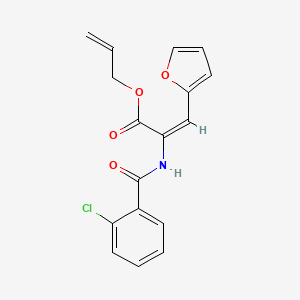 molecular formula C17H14ClNO4 B5402086 allyl 2-[(2-chlorobenzoyl)amino]-3-(2-furyl)acrylate 
