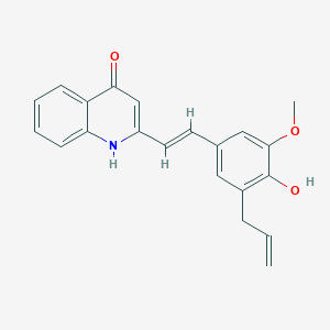 molecular formula C21H19NO3 B5402099 2-[2-(3-allyl-4-hydroxy-5-methoxyphenyl)vinyl]-4-quinolinol 