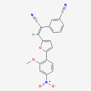 molecular formula C21H13N3O4 B5402123 3-{1-cyano-2-[5-(2-methoxy-4-nitrophenyl)-2-furyl]vinyl}benzonitrile 