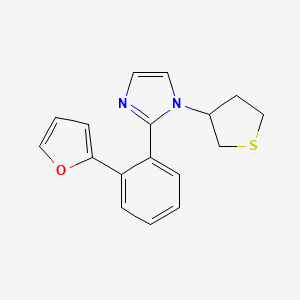 molecular formula C17H16N2OS B5402131 2-[2-(2-furyl)phenyl]-1-(tetrahydro-3-thienyl)-1H-imidazole 
