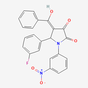 molecular formula C23H15FN2O5 B5402165 4-benzoyl-5-(3-fluorophenyl)-3-hydroxy-1-(3-nitrophenyl)-1,5-dihydro-2H-pyrrol-2-one 
