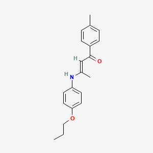 molecular formula C20H23NO2 B5402171 1-(4-methylphenyl)-3-[(4-propoxyphenyl)amino]-2-buten-1-one 