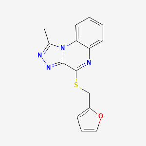 molecular formula C15H12N4OS B5402187 4-[(2-furylmethyl)thio]-1-methyl[1,2,4]triazolo[4,3-a]quinoxaline CAS No. 900322-57-8