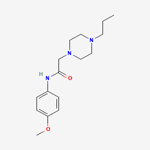 molecular formula C16H25N3O2 B5402190 N-(4-methoxyphenyl)-2-(4-propyl-1-piperazinyl)acetamide 