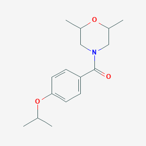 molecular formula C16H23NO3 B5402209 4-(4-isopropoxybenzoyl)-2,6-dimethylmorpholine 