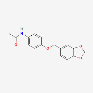 molecular formula C16H15NO4 B5402221 N-[4-(1,3-benzodioxol-5-ylmethoxy)phenyl]acetamide 