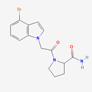 molecular formula C15H16BrN3O2 B5402239 1-[(4-bromo-1H-indol-1-yl)acetyl]prolinamide 