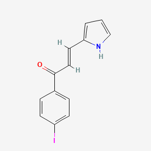 molecular formula C13H10INO B5402262 1-(4-iodophenyl)-3-(1H-pyrrol-2-yl)-2-propen-1-one 