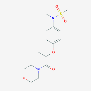 molecular formula C15H22N2O5S B5402294 N-methyl-N-{4-[1-methyl-2-(4-morpholinyl)-2-oxoethoxy]phenyl}methanesulfonamide 