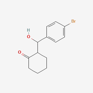 molecular formula C13H15BrO2 B5402313 2-[(4-溴苯基)(羟基)甲基]环己酮 CAS No. 73709-54-3