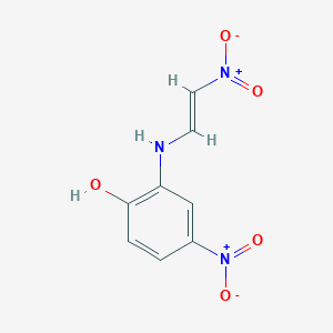 molecular formula C8H7N3O5 B5402319 4-nitro-2-[(2-nitrovinyl)amino]phenol 