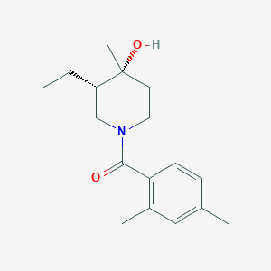 molecular formula C17H25NO2 B5402332 (3S*,4R*)-1-(2,4-dimethylbenzoyl)-3-ethyl-4-methylpiperidin-4-ol 