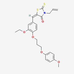 molecular formula C25H27NO5S2 B5402340 3-allyl-5-{3-ethoxy-4-[3-(4-methoxyphenoxy)propoxy]benzylidene}-2-thioxo-1,3-thiazolidin-4-one 