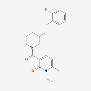 molecular formula C23H29FN2O2 B5402352 1-ethyl-3-({3-[2-(2-fluorophenyl)ethyl]-1-piperidinyl}carbonyl)-4,6-dimethyl-2(1H)-pyridinone 